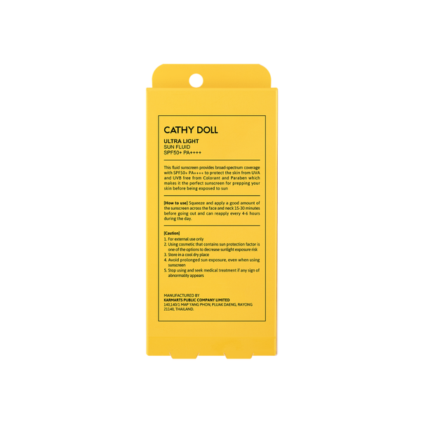 Cathy Doll Ultra Light Sun Fluid SPF50+ PA++++ 40ml