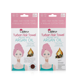 Cataleya Turban Hair Towel Infused With Argan Oil