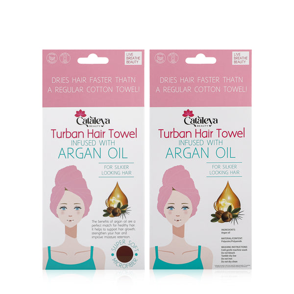 Cataleya Turban Hair Towel Infused With Argan Oil