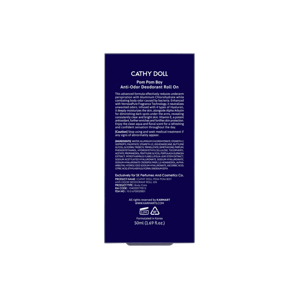 Cathy Doll Pom Pom Boy Anti-Odor Deodorant Roll-On 50ml