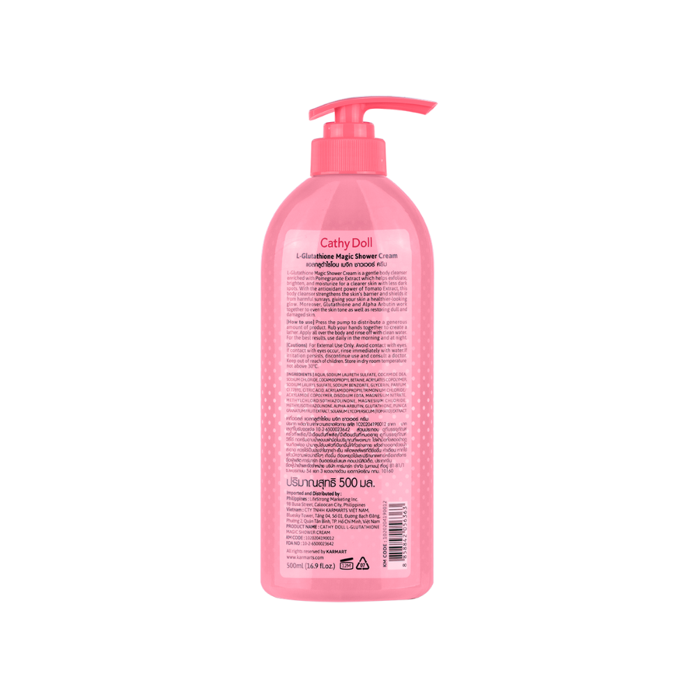 Cathy Doll L-Glutathione Magic Shower Cream 500ml pump bottle