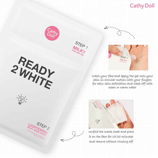 Cathy Doll Ready 2 White Lightening Milky Mask Sheet 2 Step